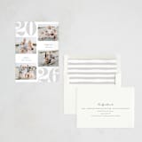 "New Year Stamp" - Letterpress Holiday Cards in Newsprint by Oma N. Ramkhelawan - Assembled