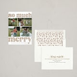 "So Much Merry" - Letterpress Holiday Cards in Mocha by Alethea and Ruth - Assembled