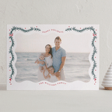"Pine Garland" - Letterpress Holiday Cards in Pine by Robert and Stella - Front