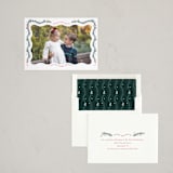 "Pine Garland" - Letterpress Holiday Cards in Pine by Robert and Stella - Assembled