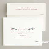 "Pine Garland" - Letterpress Holiday Cards in Pine by Robert and Stella - FREE Recipient Addressing