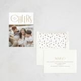 "Bouncing Cheers" - Letterpress Holiday Cards in Toffee by Robert and Stella - Assembled