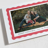 "scallop edge" - Letterpress Holiday Cards in Crimson by Sara Hicks Malone - Detail