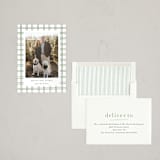 "plaid groove" - Letterpress Holiday Cards in Pistachio by Sara Hicks Malone - Assembled
