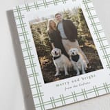 "plaid groove" - Letterpress Holiday Cards in Pistachio by Sara Hicks Malone - Detail