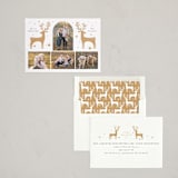"Magical Reindeer" - Letterpress Holiday Cards in Gingerbread by Corinne Malesic - Assembled