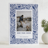 "Blue Jays" - Letterpress Holiday Cards in Navy by Kristen Knechtel - Front