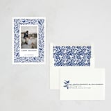"Blue Jays" - Letterpress Holiday Cards in Navy by Kristen Knechtel - Assembled