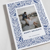 "Blue Jays" - Letterpress Holiday Cards in Navy by Kristen Knechtel - Detail