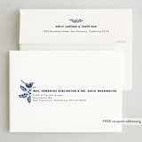 "Blue Jays" - Letterpress Holiday Cards in Navy by Kristen Knechtel - FREE Recipient Addressing