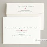 "Christmas Gifts" - Letterpress Holiday Cards in Red Ribbon by Alston Foster - FREE Recipient Addressing