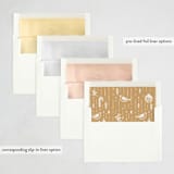 "Christmas Ornaments" - Letterpress Holiday Cards in Sand by Vivian Yiwing - Envelope Liner Options