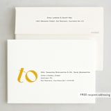 "Happy New YEAR" - Letterpress Holiday Cards in Sunshine by Pati Cascino - FREE Recipient Addressing