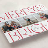 "Merry and Bright" - Letterpress Holiday Cards in Cherry by Laura Hamm - Detail