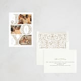 "Etched joy" - Letterpress Holiday Cards in Glow by Leia Matt - Assembled