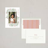 "Joyful Greens" - Letterpress Holiday Cards in Sage by Angela Garrick - Assembled