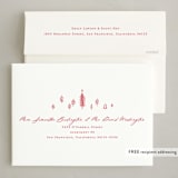 "Ski Town" - Letterpress Holiday Cards in Crimson by Kayla King - FREE Recipient Addressing