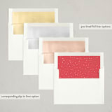 "Ski Town" - Letterpress Holiday Cards in Crimson by Kayla King - Envelope Liner Options