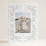 "Foliage Vine" - Letterpress Holiday Cards in Snow by Jennifer Holbrook - Front