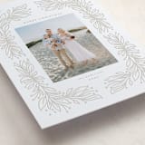 "Foliage Vine" - Letterpress Holiday Cards in Snow by Jennifer Holbrook - Detail