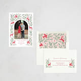 "Winter Woodland" - Letterpress Holiday Cards in Holly by Elly - Assembled