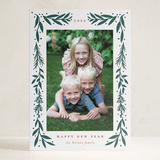 "Folk Frame" - Letterpress Holiday Cards in Pine by Petra Kern - Front