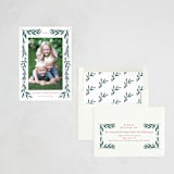 "Folk Frame" - Letterpress Holiday Cards in Pine by Petra Kern - Assembled