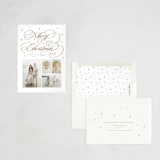 "Starry Christmas" - Letterpress Holiday Cards in Golden by Blustery August - Assembled
