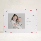 "Candy Cane Toss" - Letterpress Holiday Cards in Candy Cane by Meggy Masters - Front