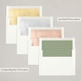"Dainty Retro Botanicals" - Letterpress Holiday Cards in Sage by Katie Zimpel - Envelope Liner Options