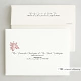 "Line Art Poinsettias" - Letterpress Holiday Cards in Merlot by Sarah Renee - FREE Recipient Addressing