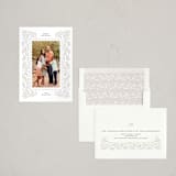 "frame of leaves" - Letterpress Holiday Cards in Cookie Dough by Patricia R. Santos - Assembled