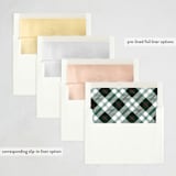"Merriest Script" - Letterpress Holiday Cards in Pine by Sarah Brown - Envelope Liner Options