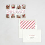 "Outlined" - Letterpress Holiday Cards in Candy Apple by Jennifer Postorino - Assembled