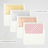 "Outlined" - Letterpress Holiday Cards in Candy Apple by Jennifer Postorino - Envelope Liner Options