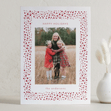 "spotted wishes" - Letterpress Holiday Cards in Candy Cane by Jelena Vuletic - Front