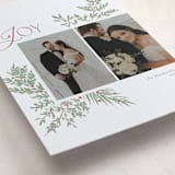 "Joyful foliage" - Letterpress Holiday Cards in Mint by Beth Schneider - Detail
