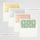 "Joyful foliage" - Letterpress Holiday Cards in Mint by Beth Schneider - Envelope Liner Options