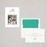 "Christmas car" - Letterpress Holiday Cards in Candy Cane by Yuliya Evseeva - Assembled