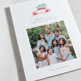 "Christmas car" - Letterpress Holiday Cards in Candy Cane by Yuliya Evseeva - Detail
