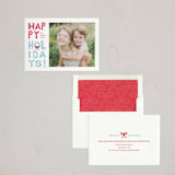"Whimsy Letters" - Letterpress Holiday Cards in Cherry by lena barakat - Assembled