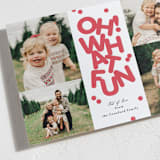 "Bubble Joy" - Letterpress Holiday Cards in Santa Suit by Carrie ONeal - Detail