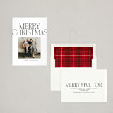 "Chic Type" - Letterpress Holiday Cards in Mist by Owl and Toad - Assembled