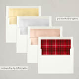 "Chic Type" - Letterpress Holiday Cards in Mist by Owl and Toad - Envelope Liner Options