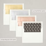 "Elegant Bow Holiday" - Letterpress Holiday Cards in Charcoal by Chelsea Petaja - Envelope Liner Options