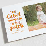 "Cutest Pumpkin" - Halloween Cards in Pumpkin by Little Print Design - Detail