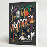 "Wonderful Time of the Year" - Halloween Cards in Cauldron by Jackie Crawford - Folded Card