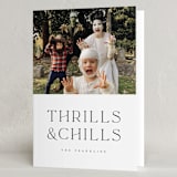 "Thrills and chills" - Halloween Cards in Ghost by Angela Garrick - Folded Card