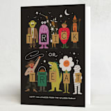 "Trick or Treaters" - Halloween Cards in Chalkboard by Morgan Ramberg - Folded Card