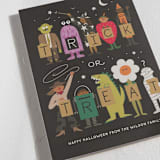 "Trick or Treaters" - Halloween Cards in Chalkboard by Morgan Ramberg - Detail